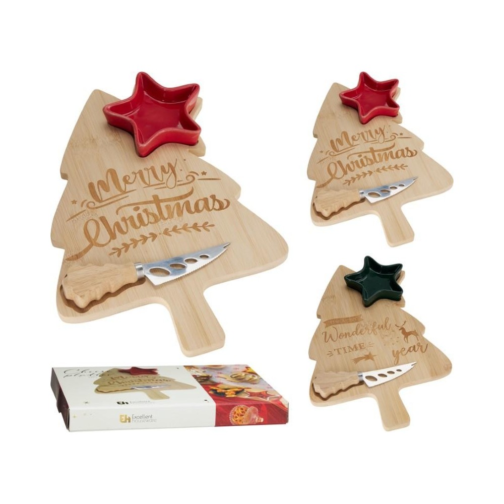 SET VASSOIO E COLTELLO FORMA ALBERO H.30